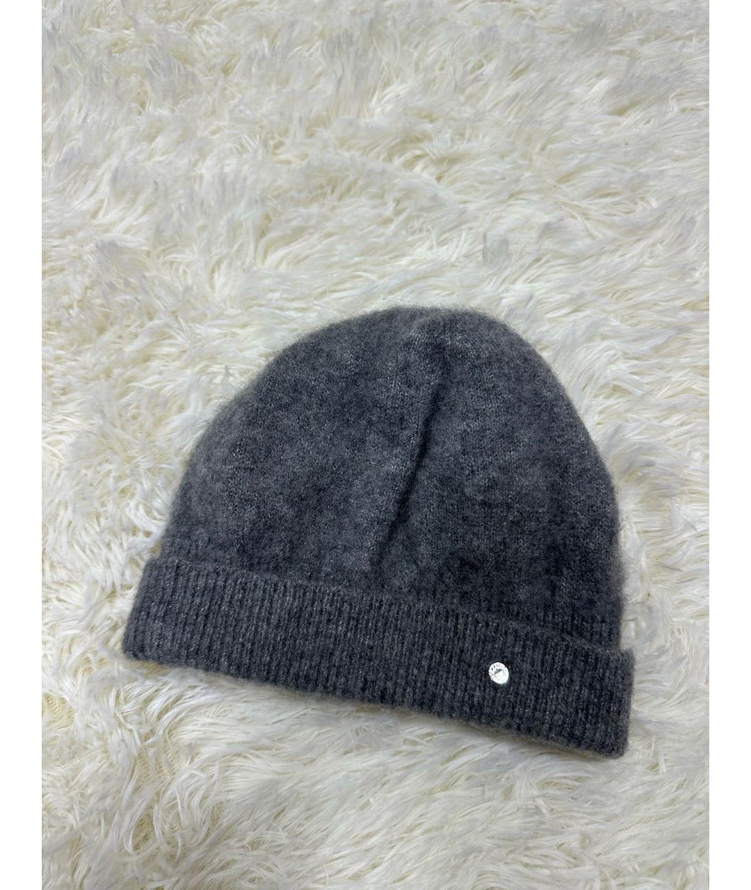 HERMES Серая кашемировая шапка, фото 4