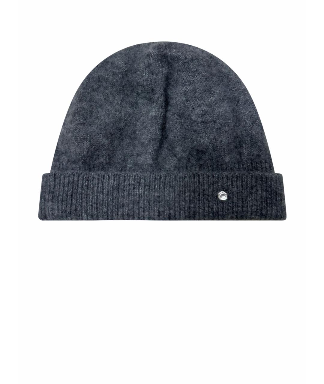 HERMES Серая кашемировая шапка, фото 1