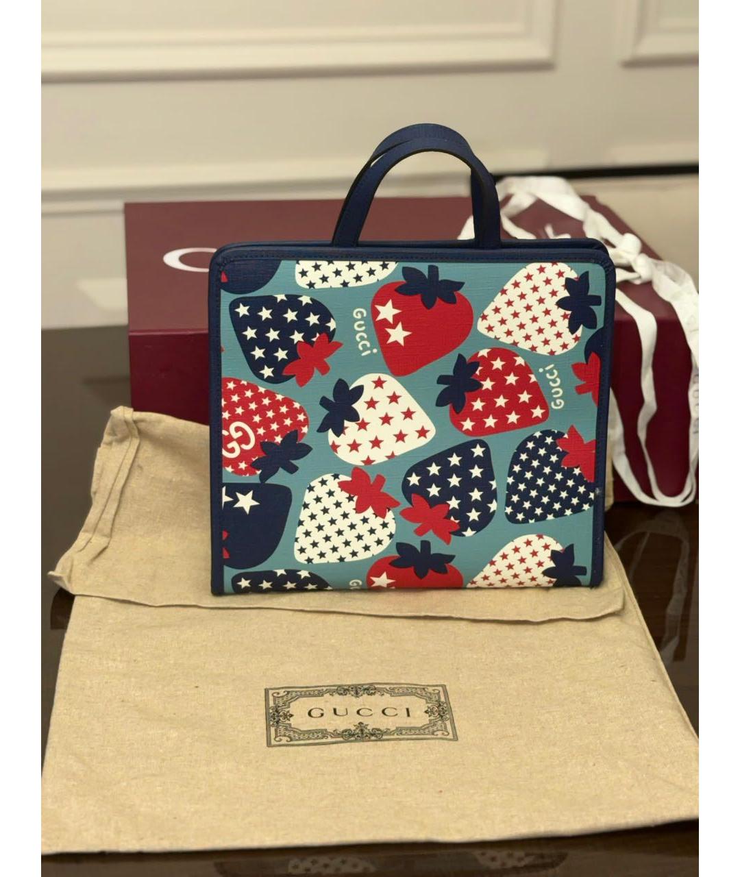 GUCCI Голубая сумка, фото 6