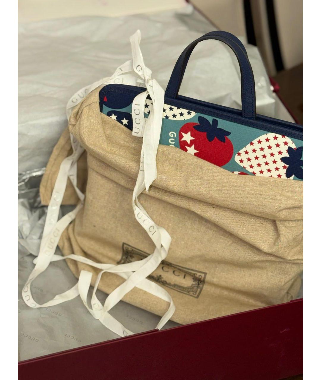 GUCCI Голубая сумка, фото 5