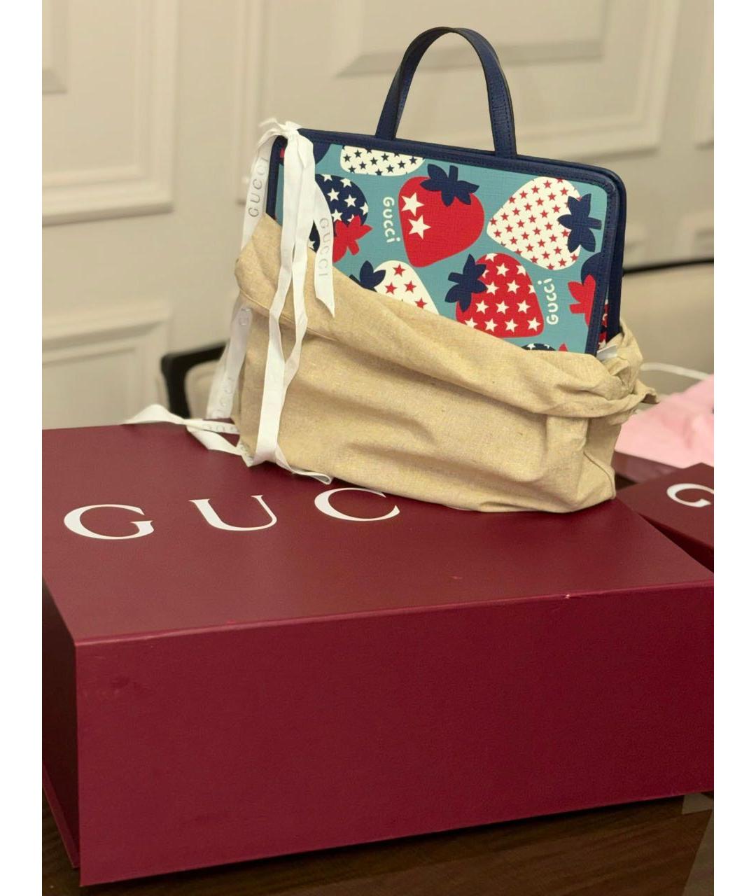 GUCCI Голубая сумка, фото 4