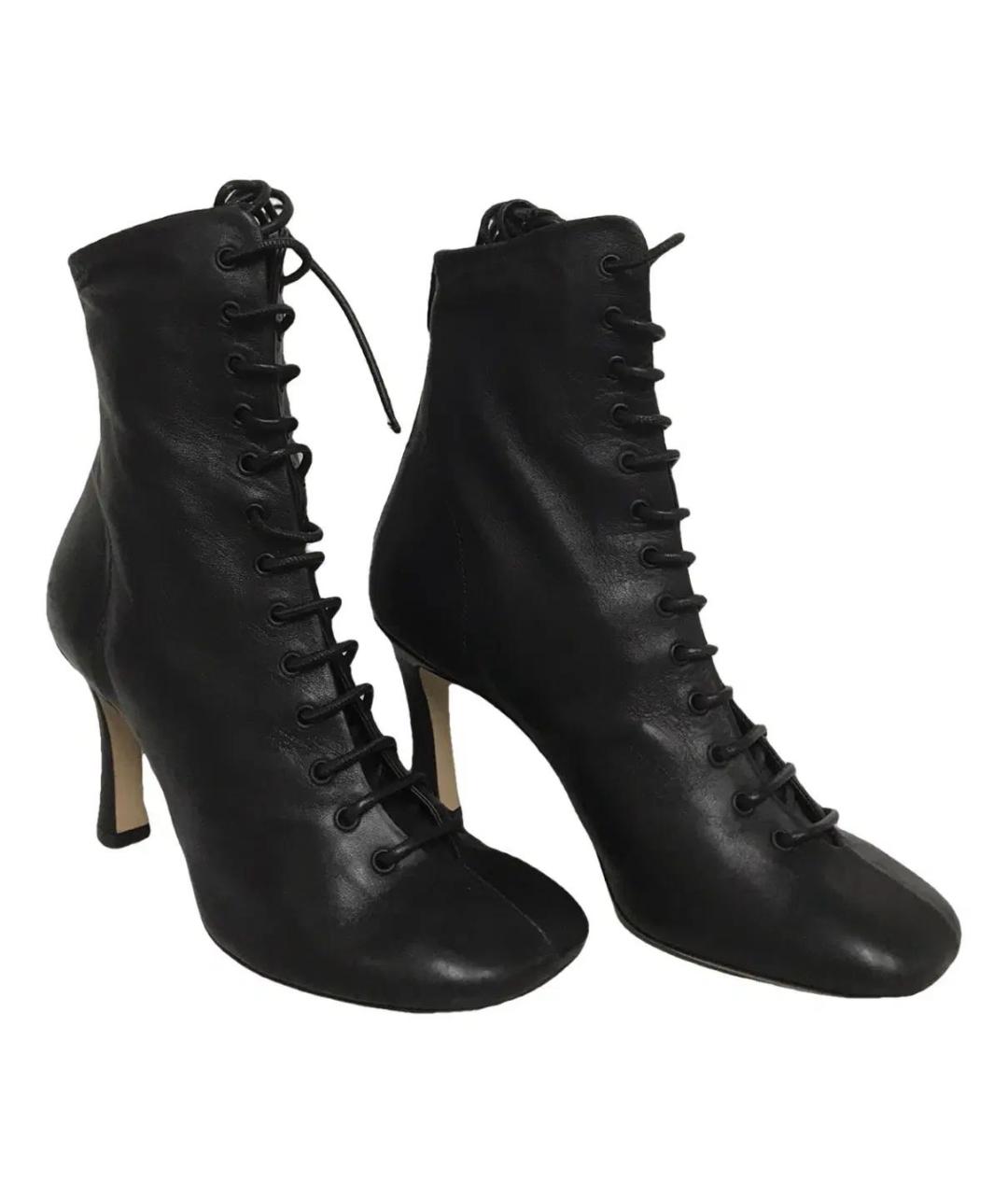 CELINE Черные кожаные ботильоны, фото 2
