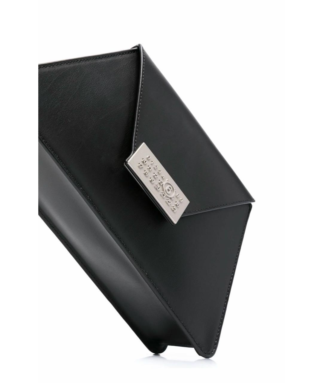 MM6 MAISON MARGIELA Черная кожаная сумка через плечо, фото 4