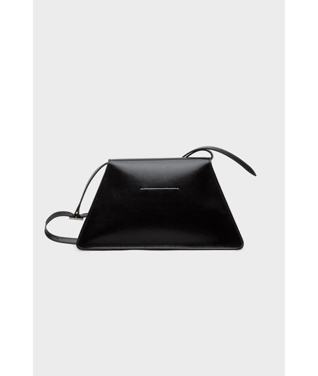 MM6 MAISON MARGIELA Черная кожаная сумка через плечо, фото 7