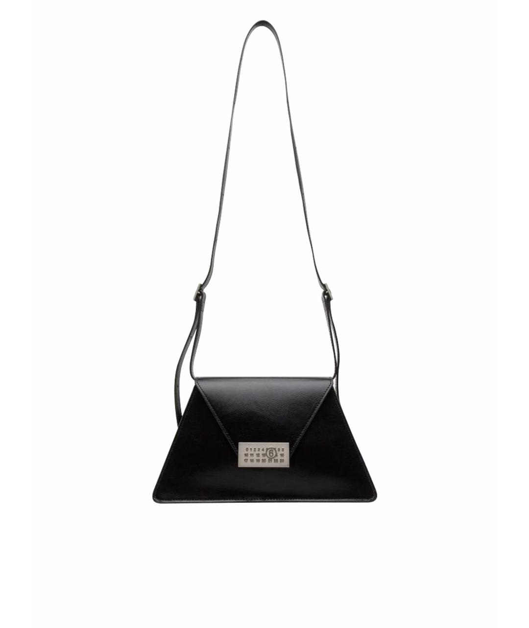 MM6 MAISON MARGIELA Черная кожаная сумка через плечо, фото 1