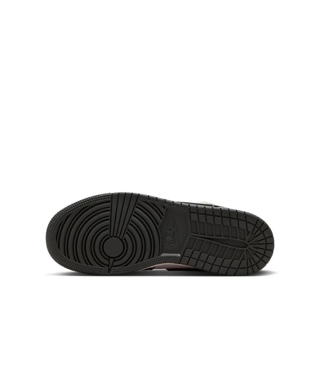 JORDAN Антрацитовые кожаные кроссовки, фото 5