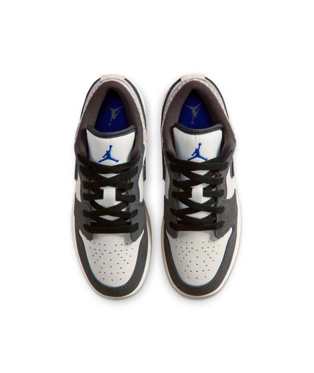 JORDAN Антрацитовые кожаные кроссовки, фото 3