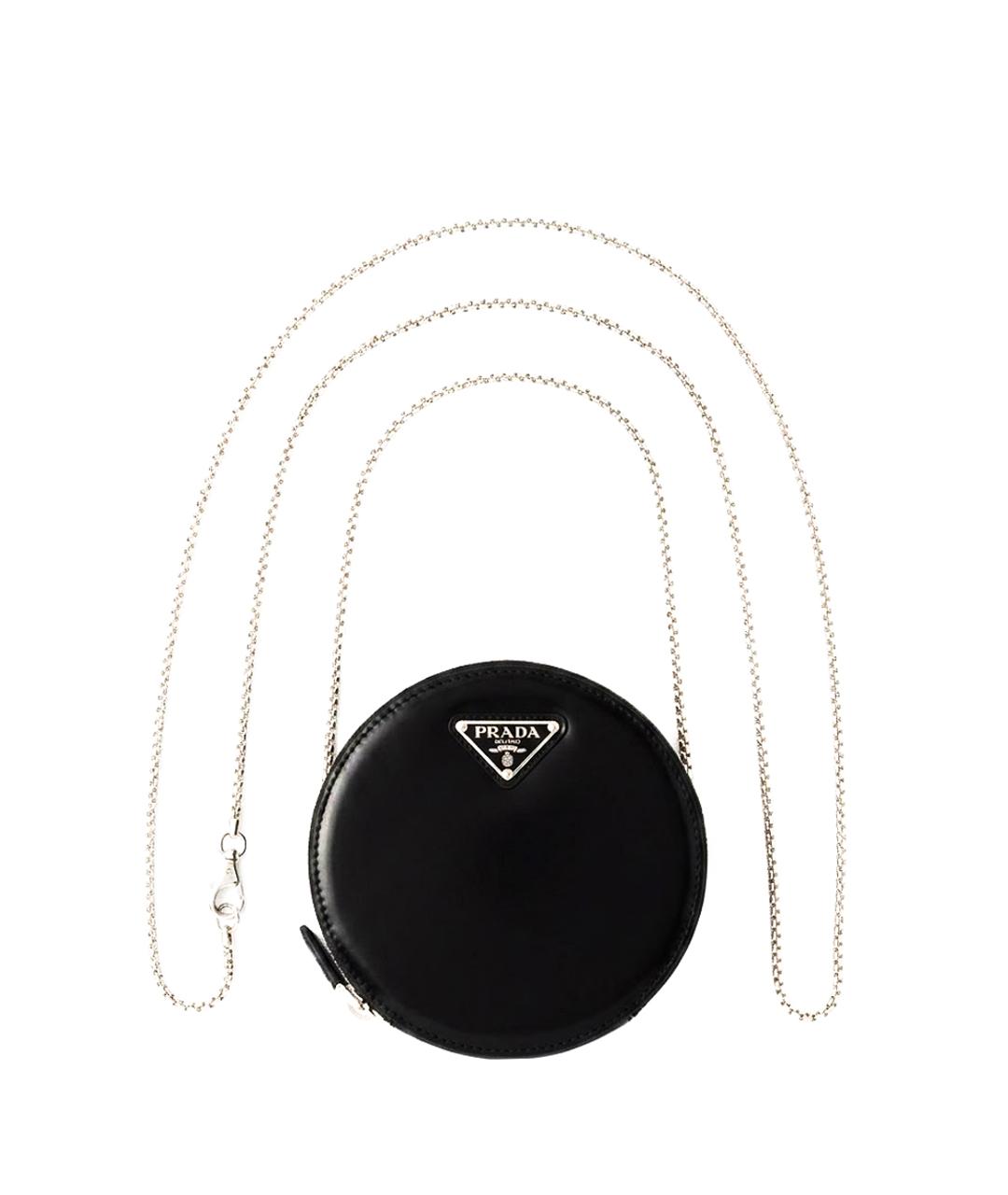 PRADA Черная сумка через плечо из лакированной кожи, фото 1