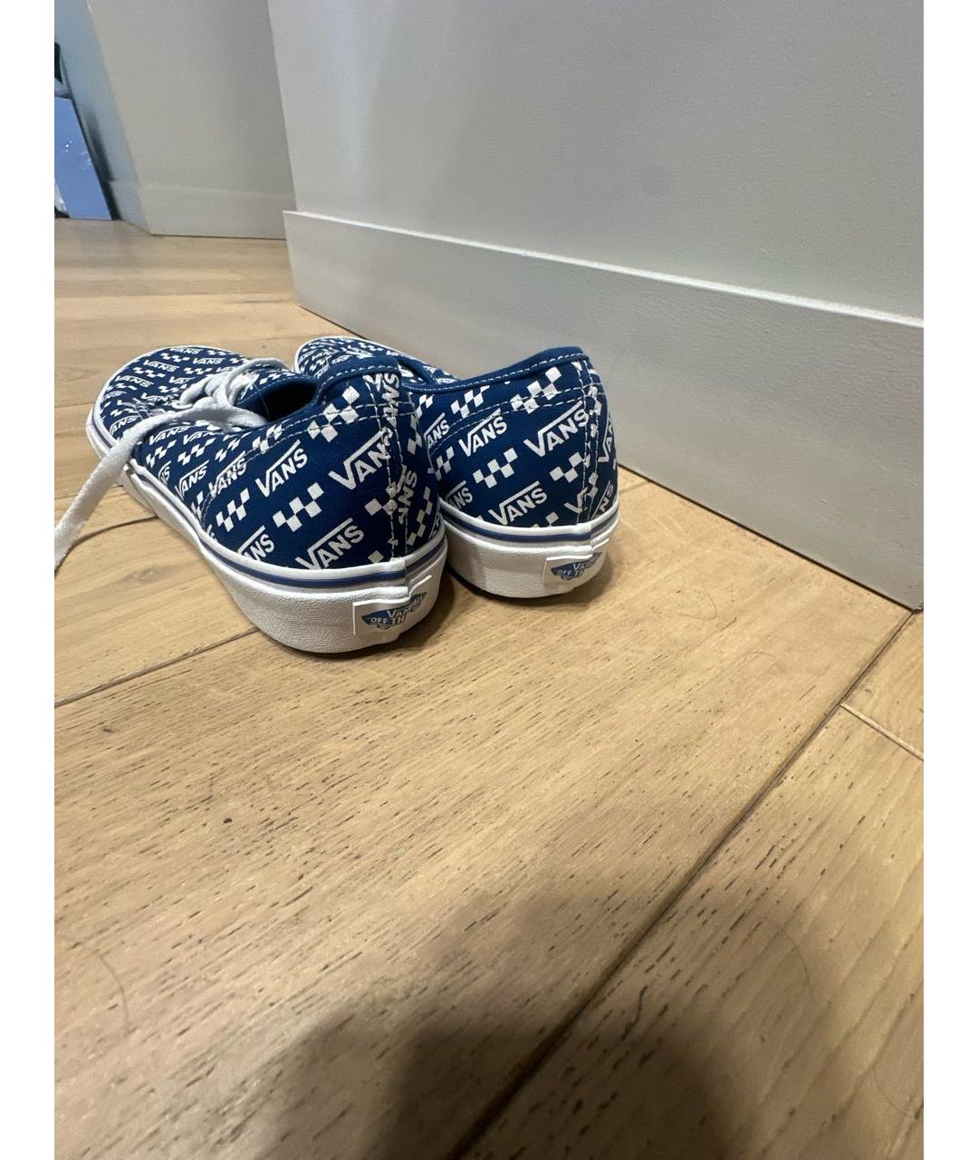 VANS Синие текстильные низкие кроссовки / кеды, фото 4