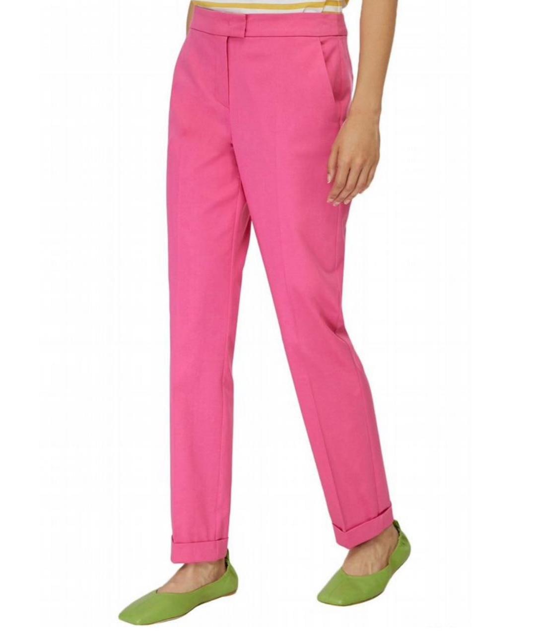 MAX&CO Розовые хлопковые прямые брюки, фото 6
