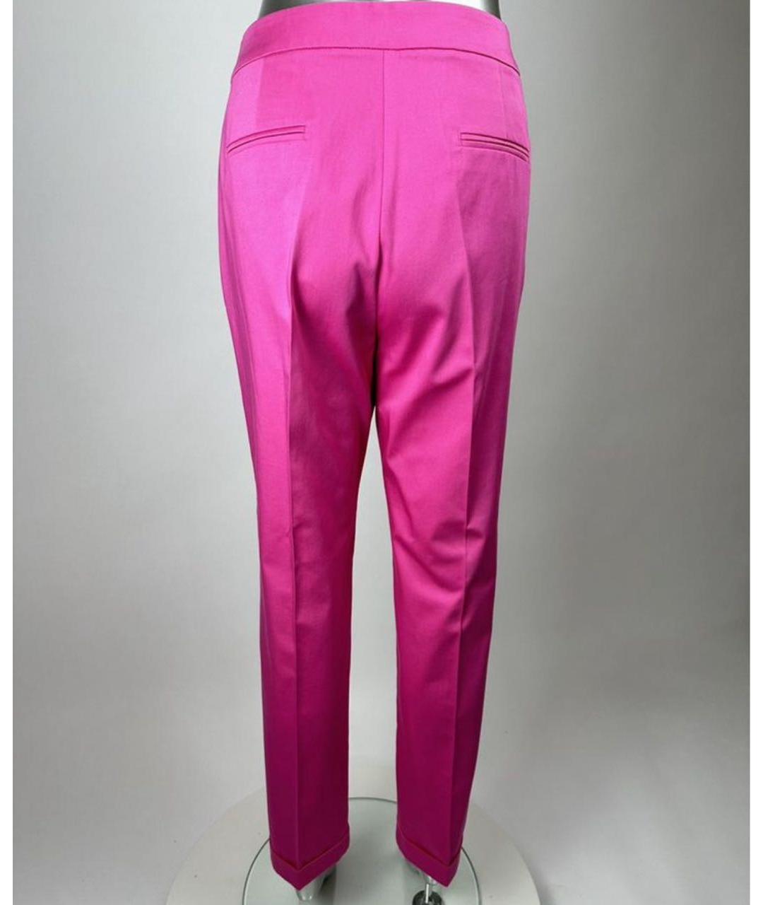 MAX&CO Розовые хлопковые прямые брюки, фото 2
