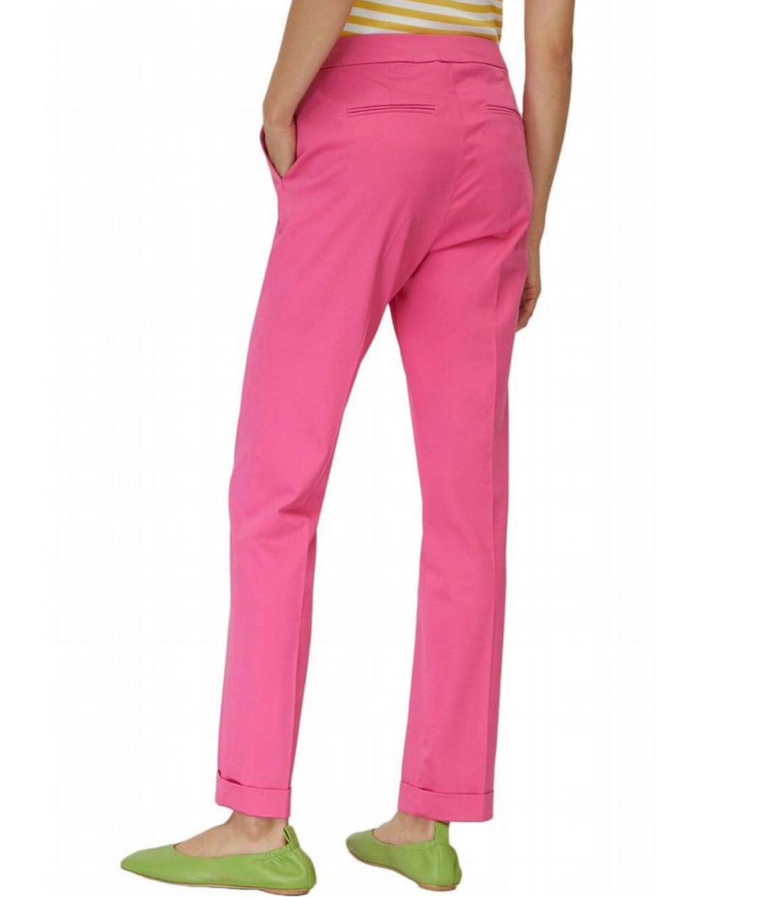 MAX&CO Розовые хлопковые прямые брюки, фото 5