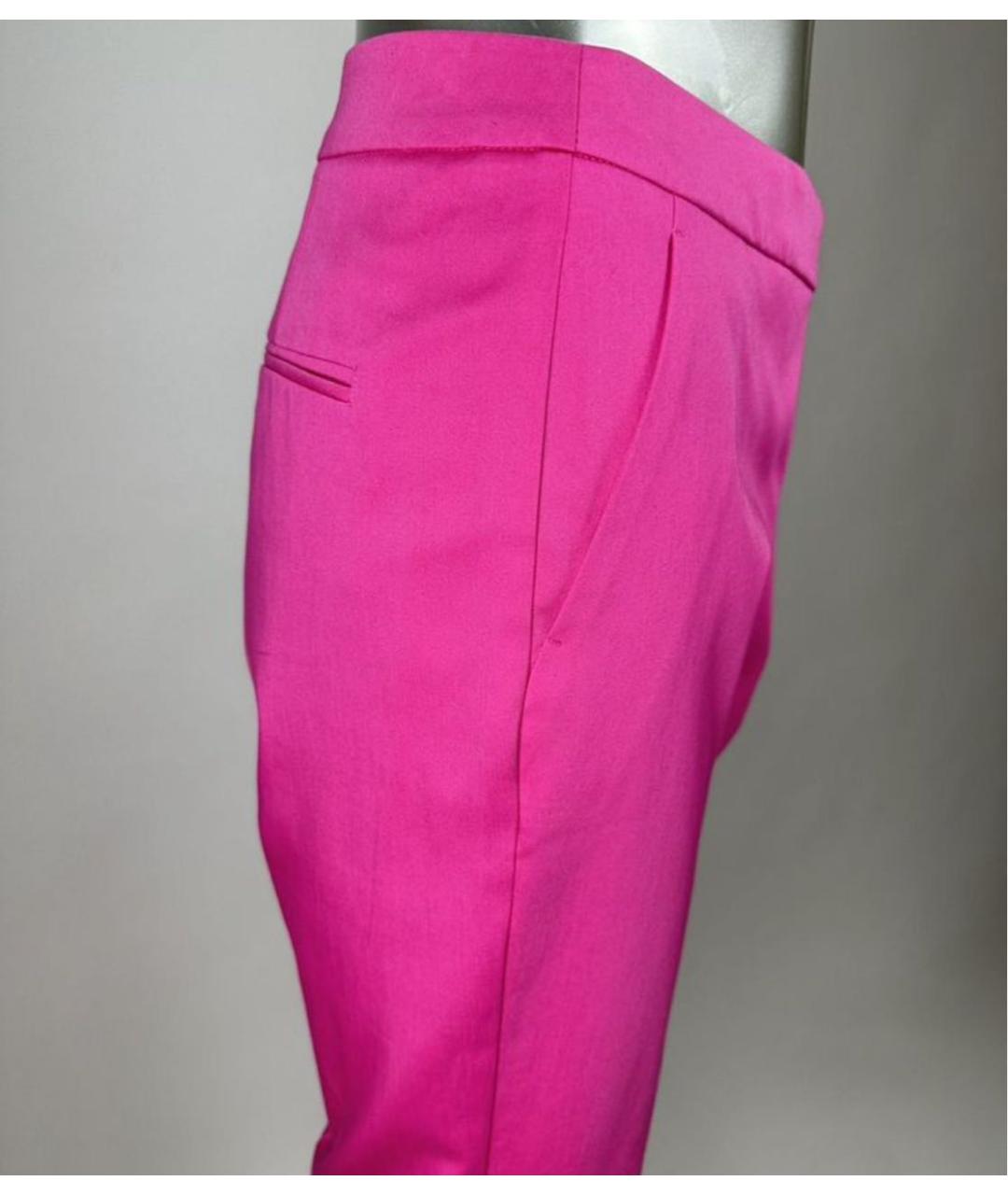 MAX&CO Розовые хлопковые прямые брюки, фото 4
