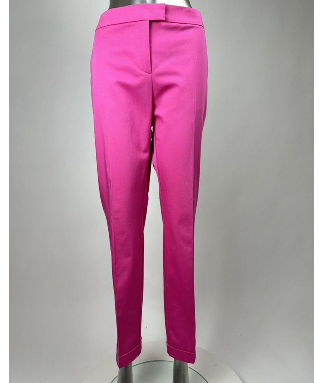 MAX&CO Розовые хлопковые прямые брюки, фото 8