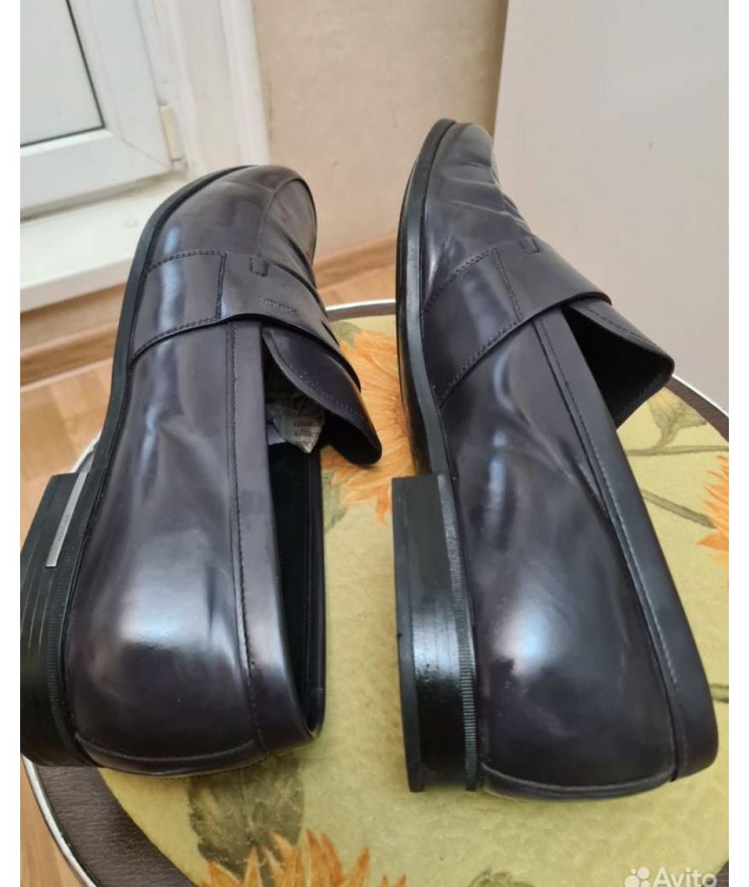 PRADA Черные кожаные лоферы, фото 4