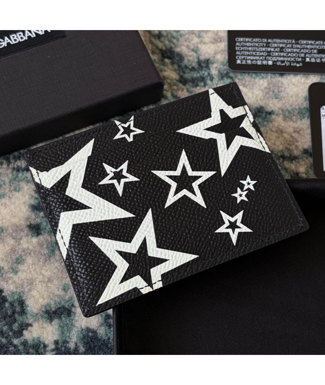 DOLCE&GABBANA Черный кожаный кардхолдер, фото 5