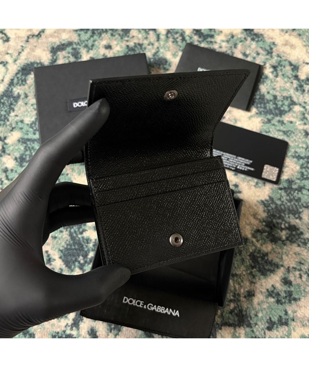 DOLCE&GABBANA Зеленый кожаный кардхолдер, фото 6