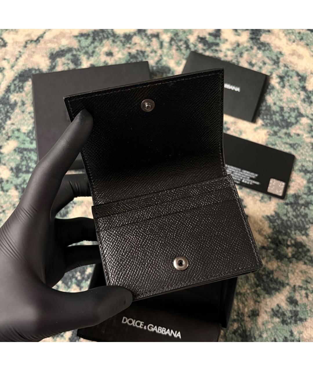 DOLCE&GABBANA Зеленый кожаный кардхолдер, фото 5