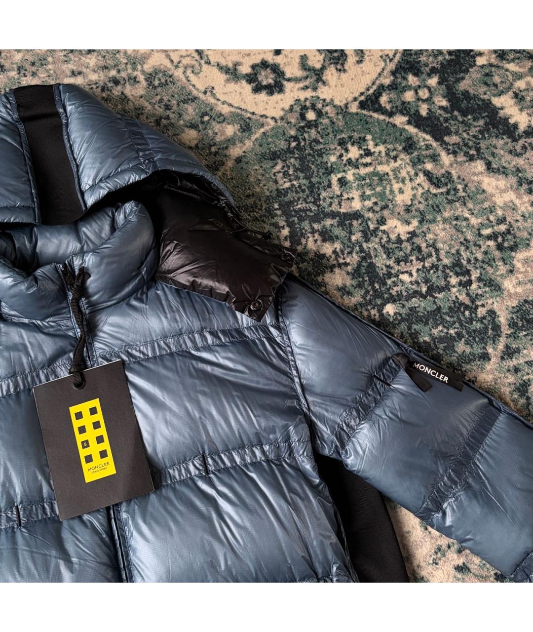MONCLER Голубой пуховик, фото 3