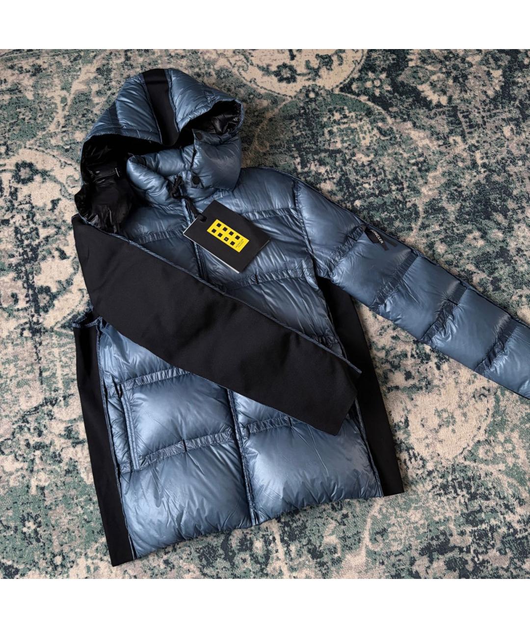 MONCLER Голубой пуховик, фото 2
