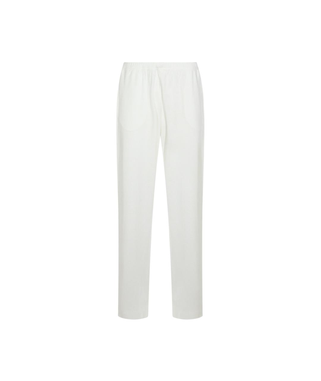 THE ROW Белые хлопковые прямые брюки, фото 1