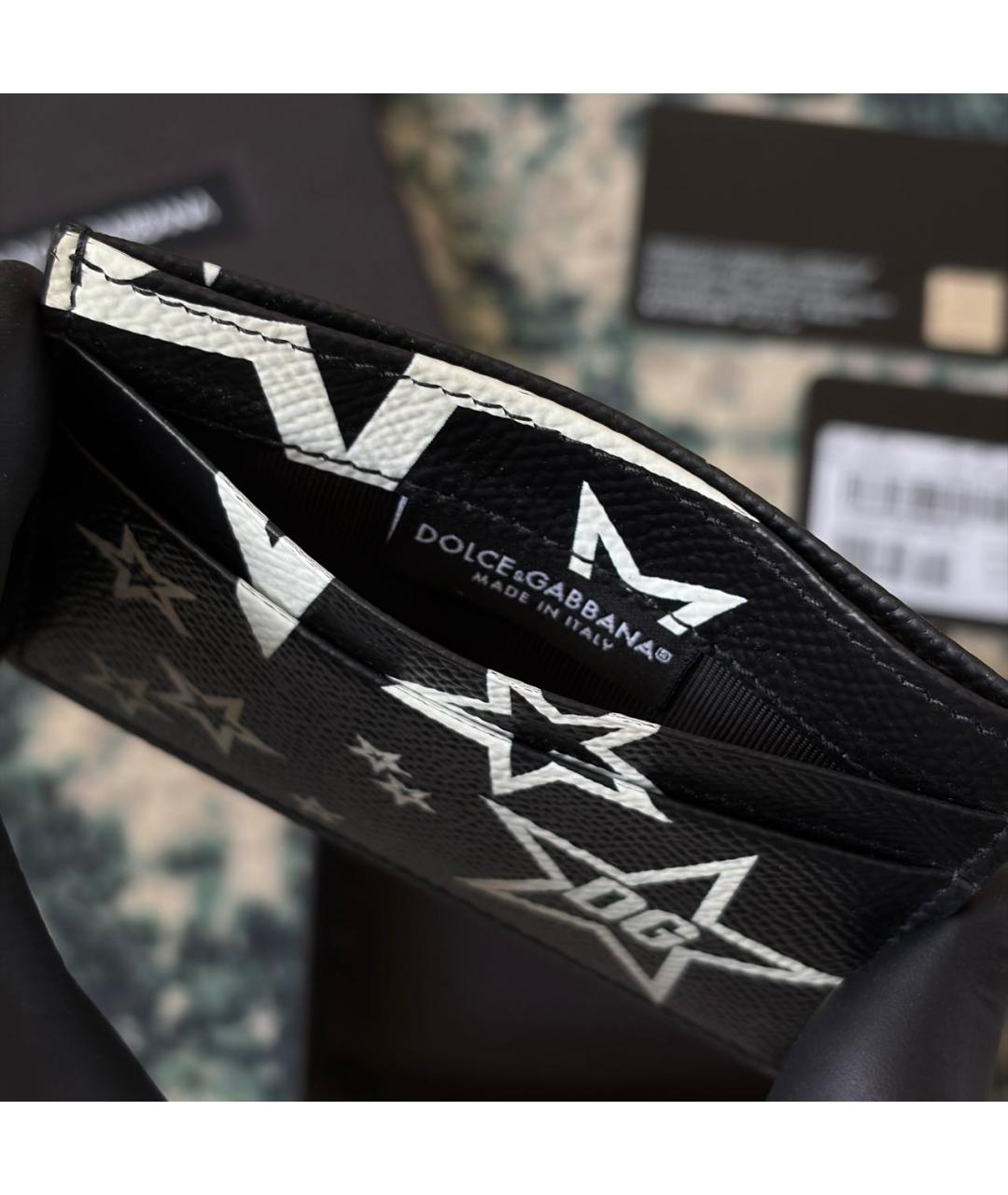 DOLCE&GABBANA Черный кожаный кардхолдер, фото 8