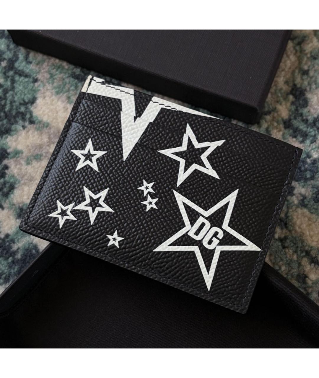 DOLCE&GABBANA Черный кожаный кардхолдер, фото 4