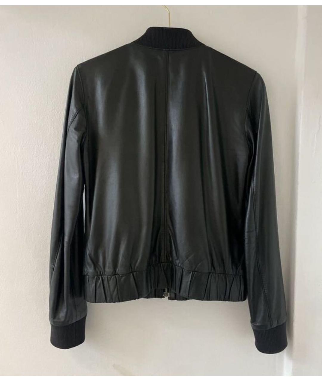 DOLCE&GABBANA Черная кожаная куртка, фото 2