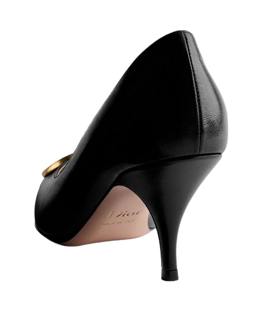 CHRISTIAN DIOR Черные кожаные туфли, фото 3