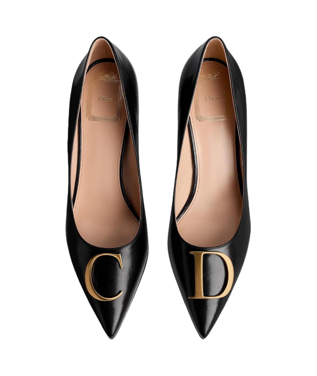 CHRISTIAN DIOR Черные кожаные туфли, фото 4