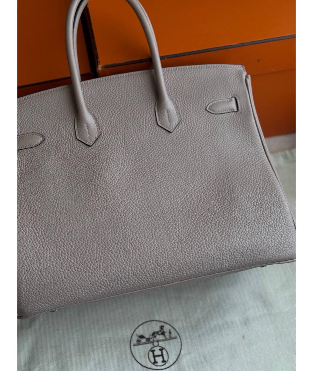 HERMES Розовая кожаная сумка с короткими ручками, фото 7