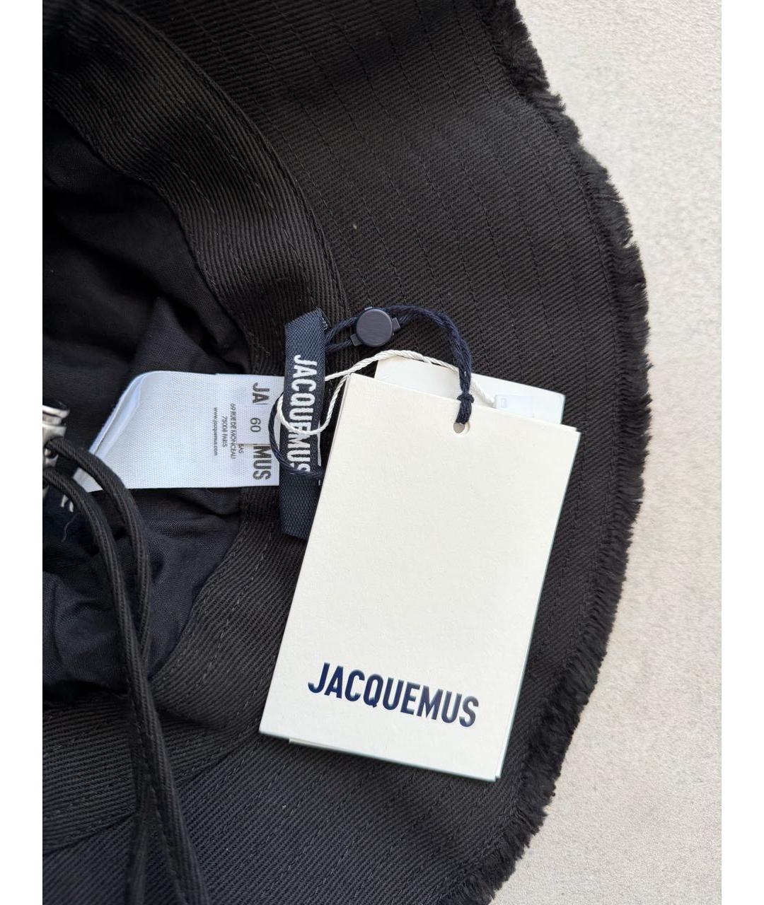 JACQUEMUS Черная хлопковая панама, фото 4