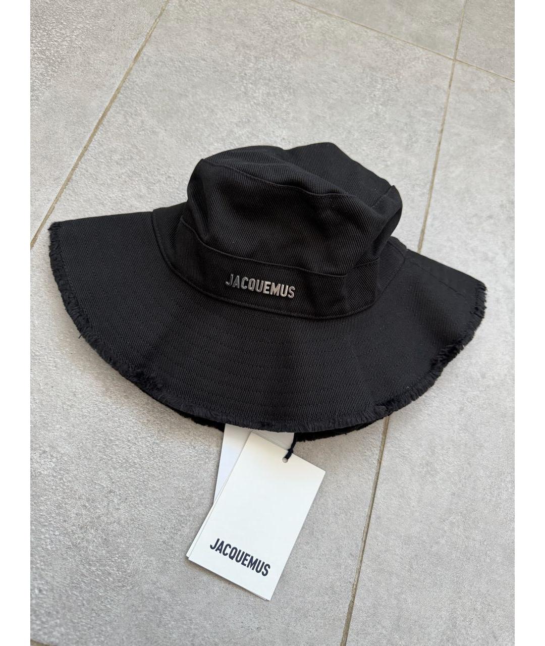 JACQUEMUS Черная хлопковая панама, фото 2