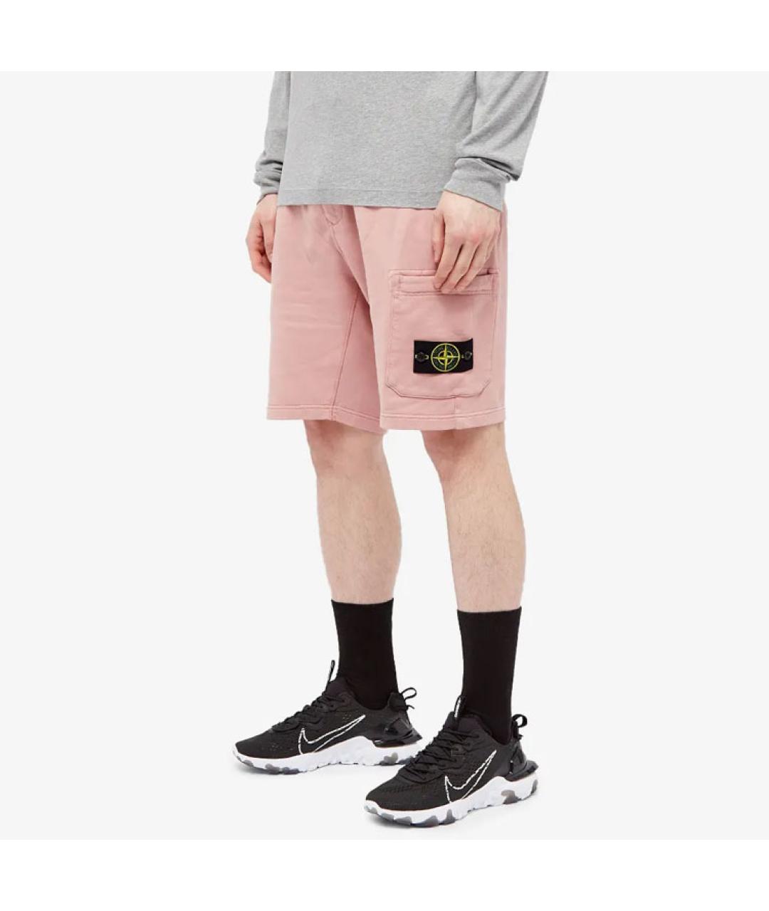 STONE ISLAND Розовые шорты, фото 4