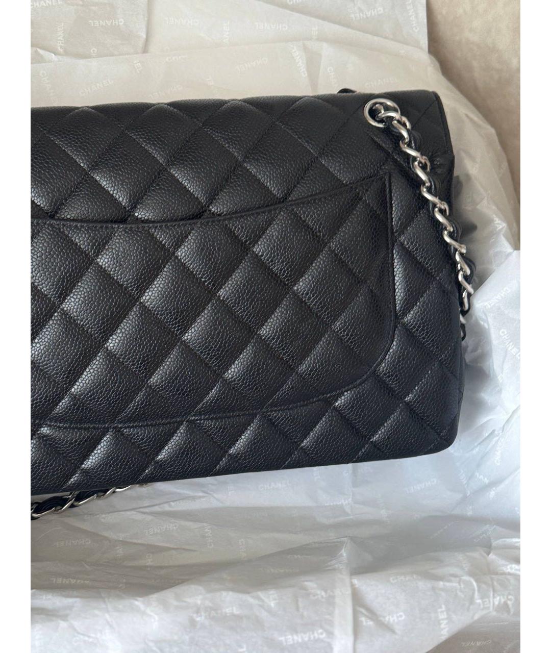 CHANEL Черная кожаная сумка через плечо, фото 5