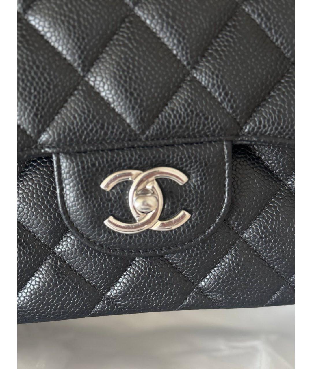 CHANEL Черная кожаная сумка через плечо, фото 6