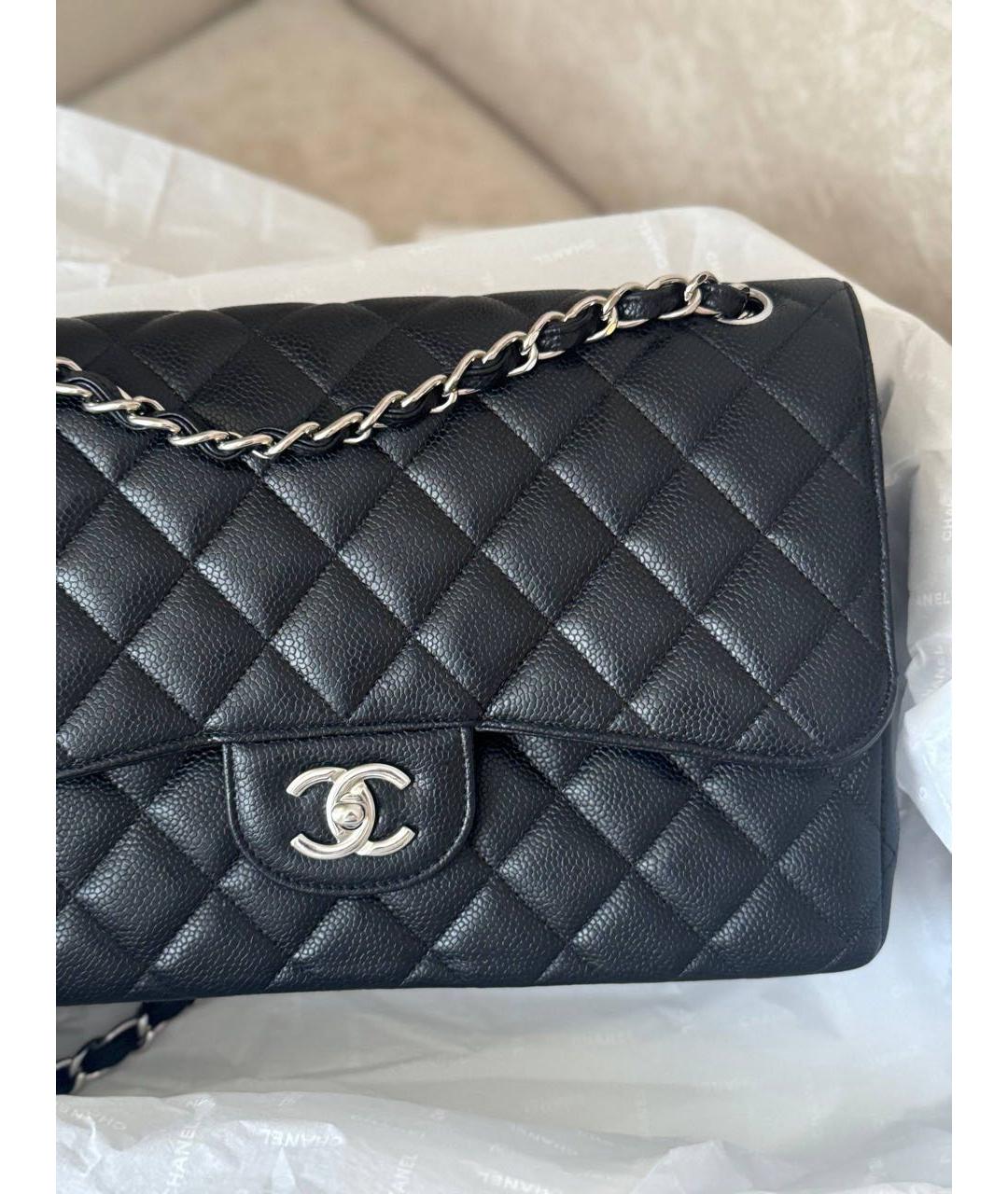 CHANEL Черная кожаная сумка через плечо, фото 3