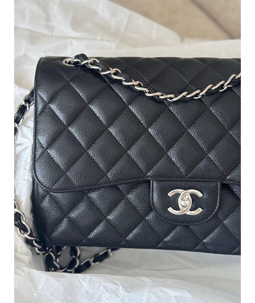 CHANEL Черная кожаная сумка через плечо, фото 2