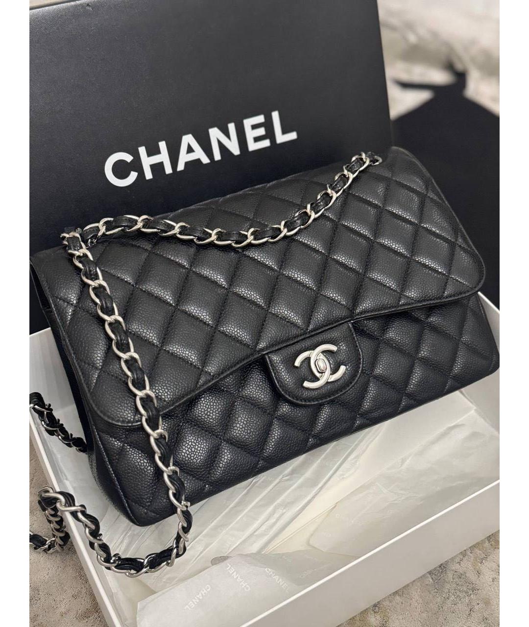 CHANEL Черная кожаная сумка через плечо, фото 9