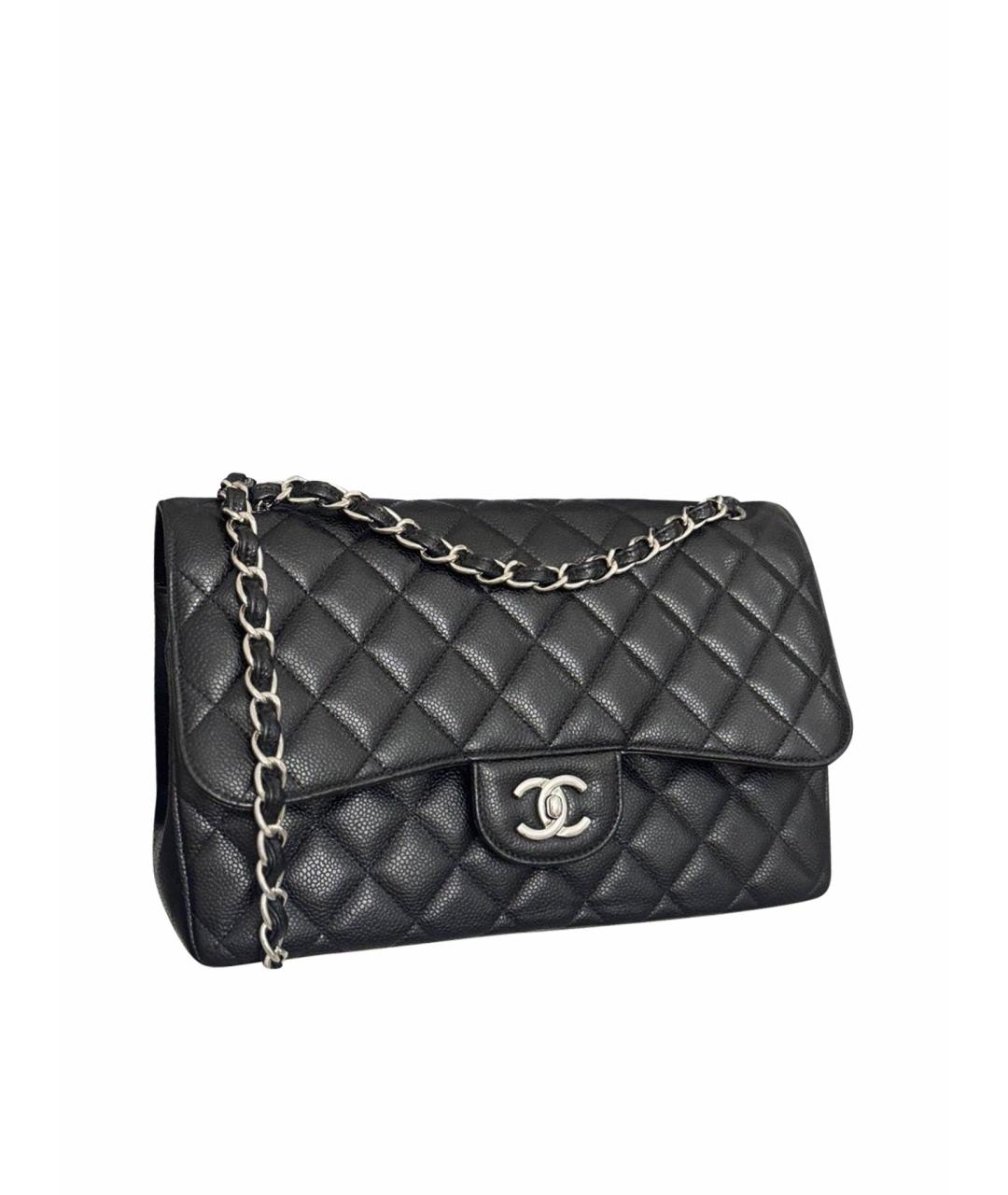 CHANEL Черная кожаная сумка через плечо, фото 1