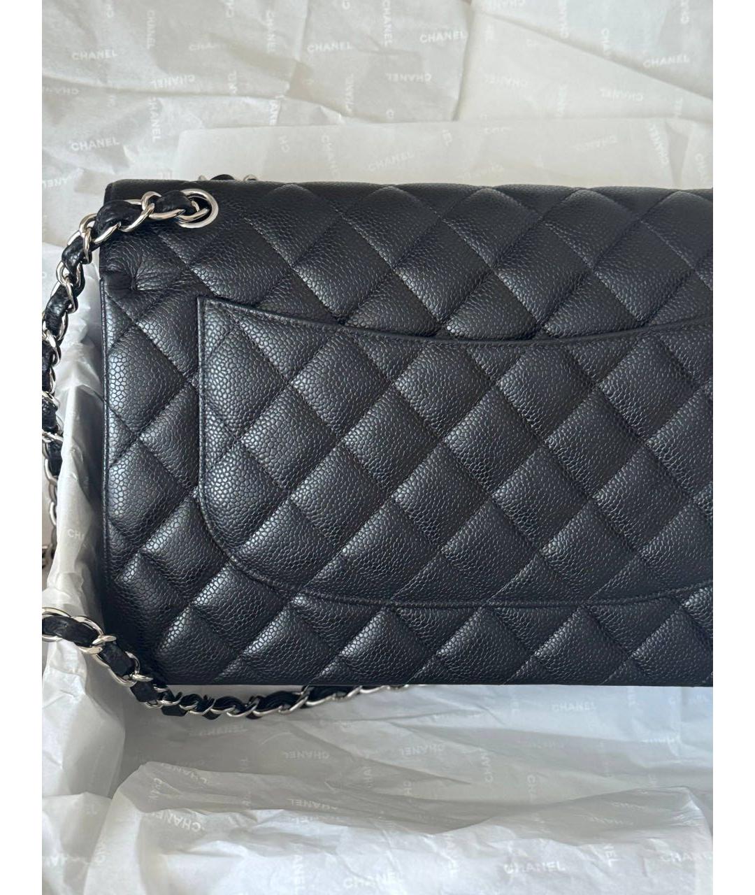 CHANEL Черная кожаная сумка через плечо, фото 4