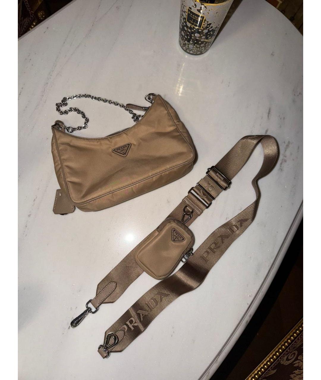 PRADA Бежевая сумка через плечо, фото 3