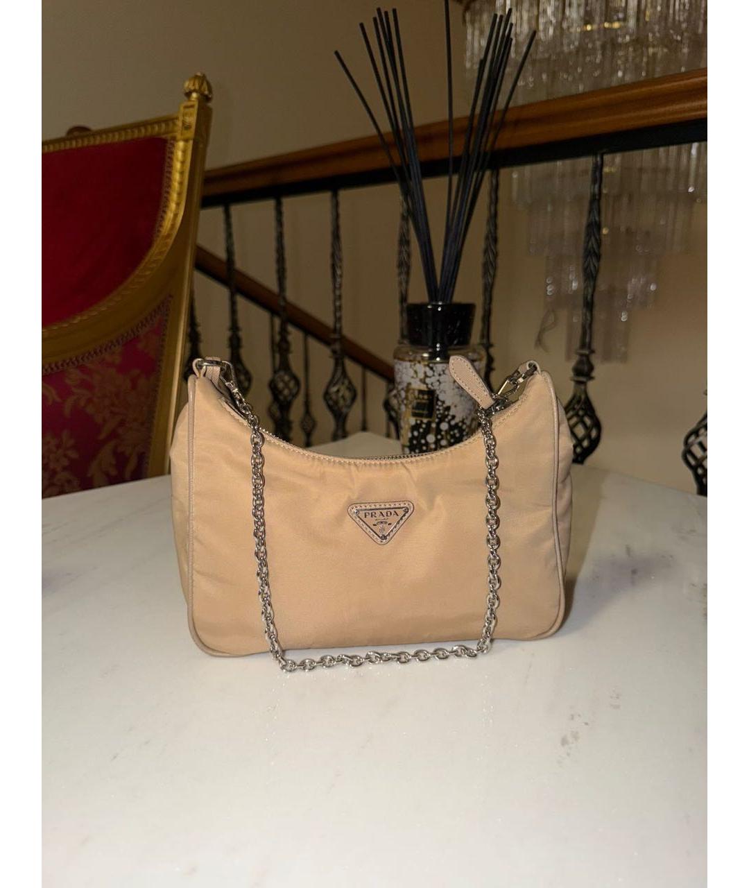 PRADA Бежевая сумка через плечо, фото 5