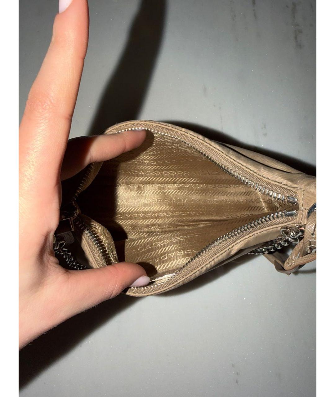 PRADA Бежевая сумка через плечо, фото 4