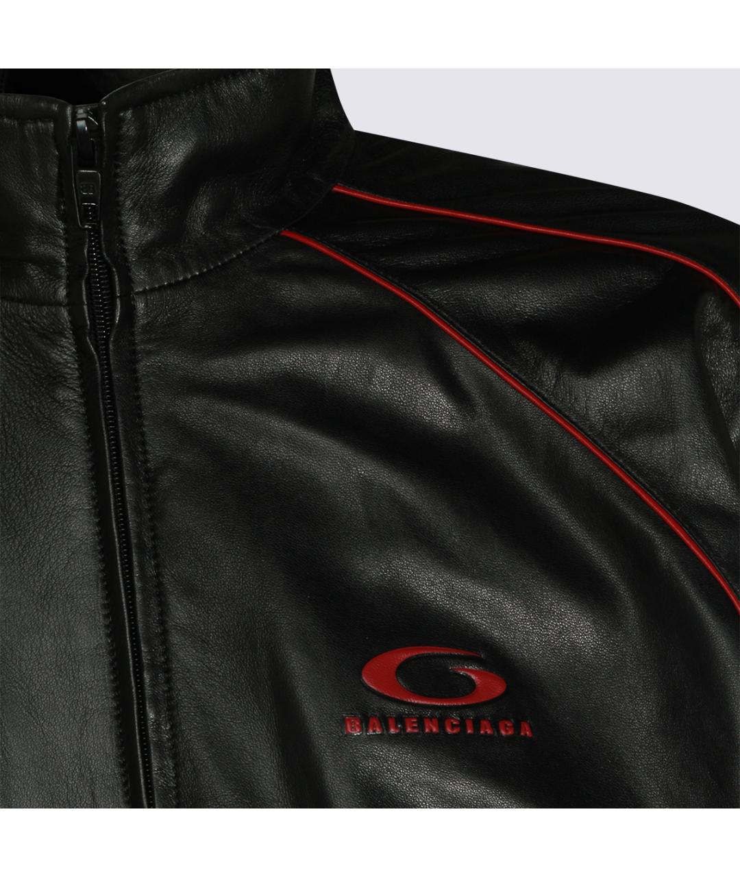 BALENCIAGA Черная кожаная куртка, фото 4