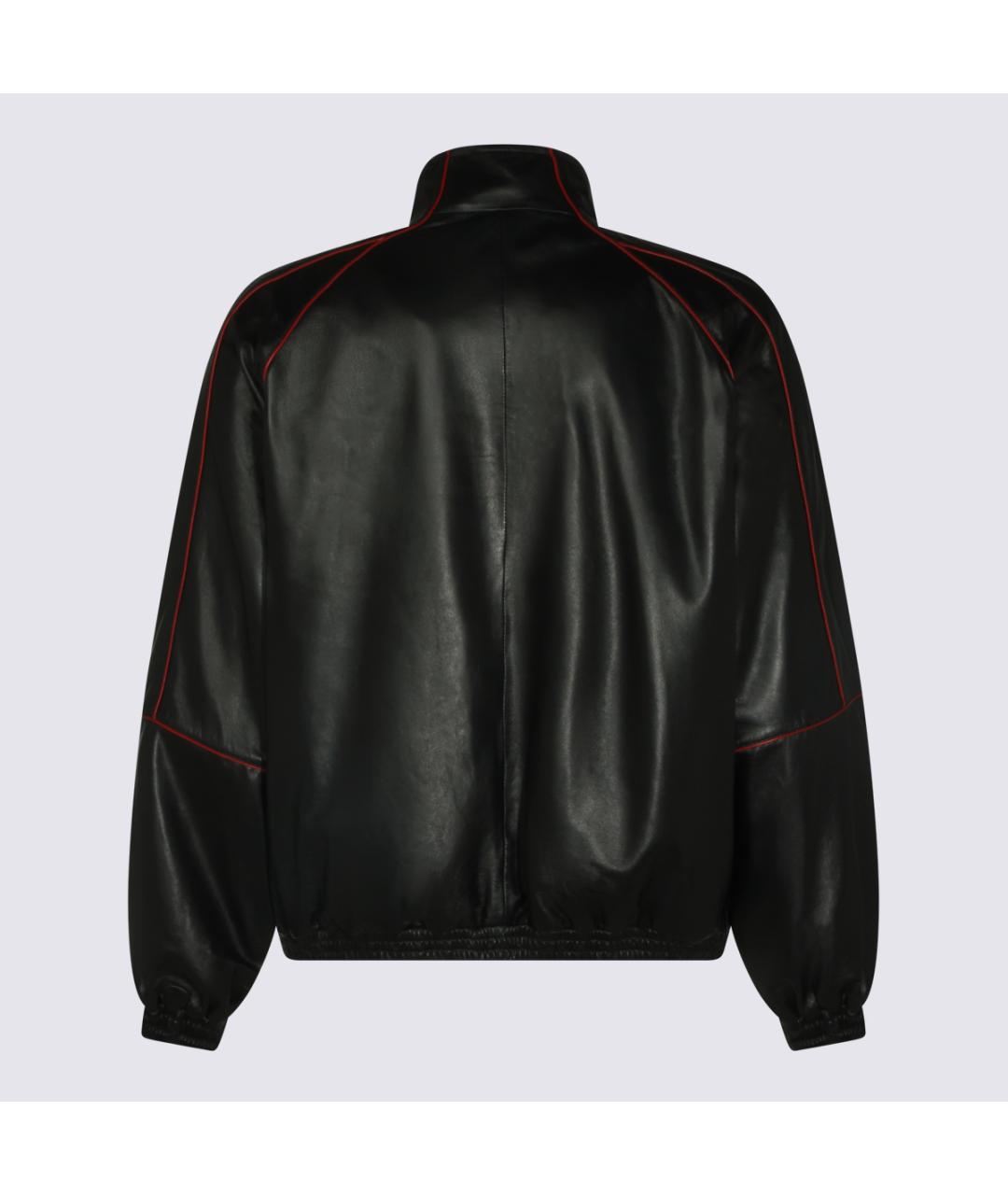 BALENCIAGA Черная кожаная куртка, фото 2