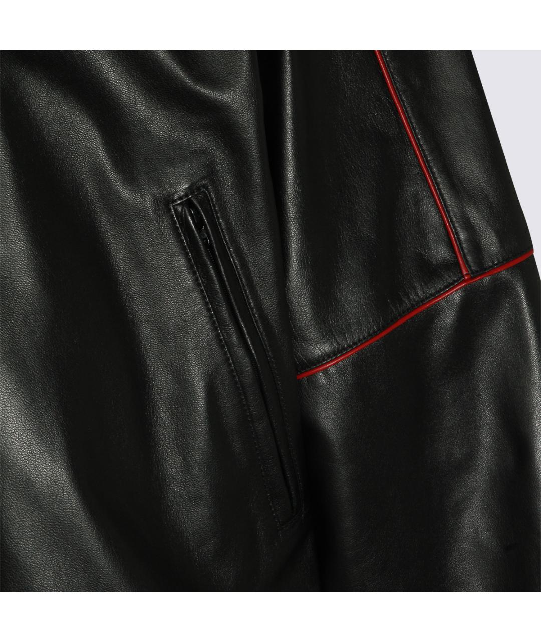 BALENCIAGA Черная кожаная куртка, фото 3