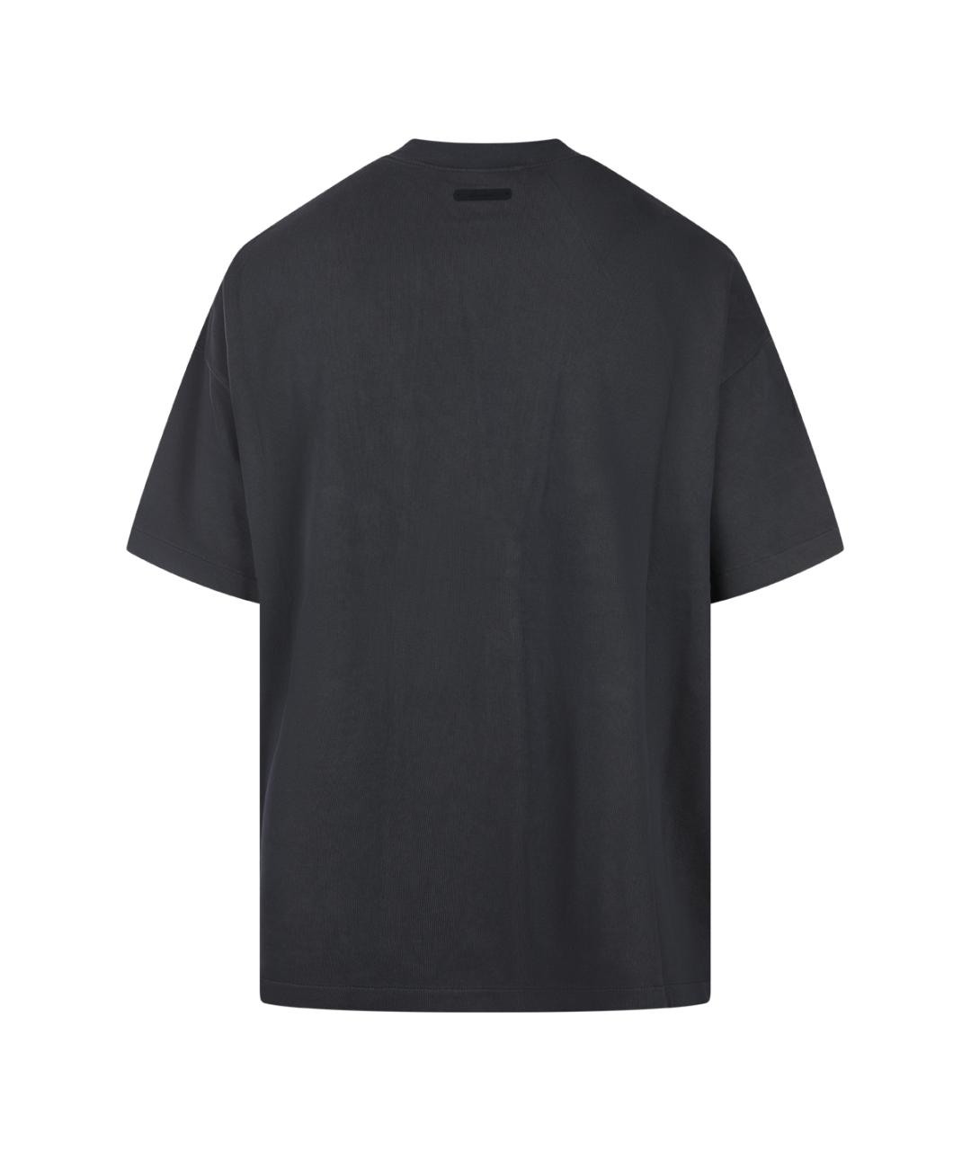 FEAR OF GOD ESSENTIALS Черная хлопковая футболка, фото 2