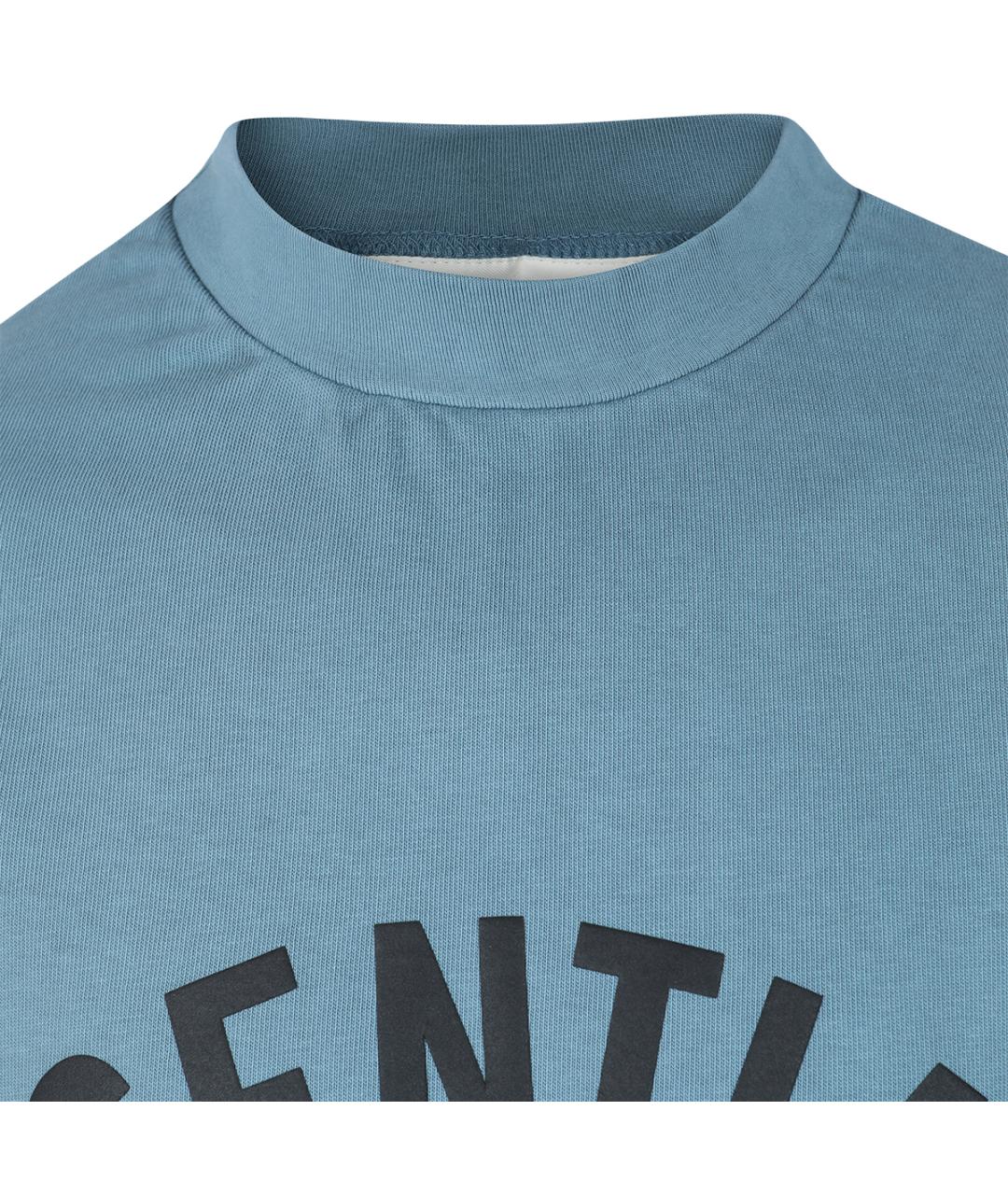 FEAR OF GOD ESSENTIALS Голубая хлопковая футболка, фото 3