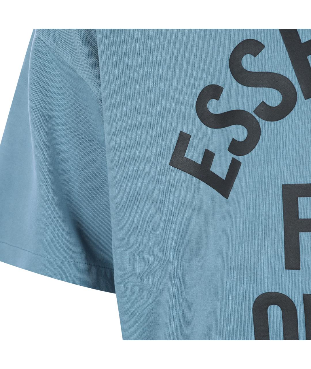 FEAR OF GOD ESSENTIALS Голубая хлопковая футболка, фото 4